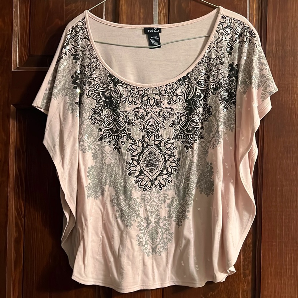 Girl’s Light Pink Scoop Neck Top